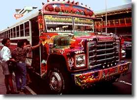 Bunt bemalter Buss